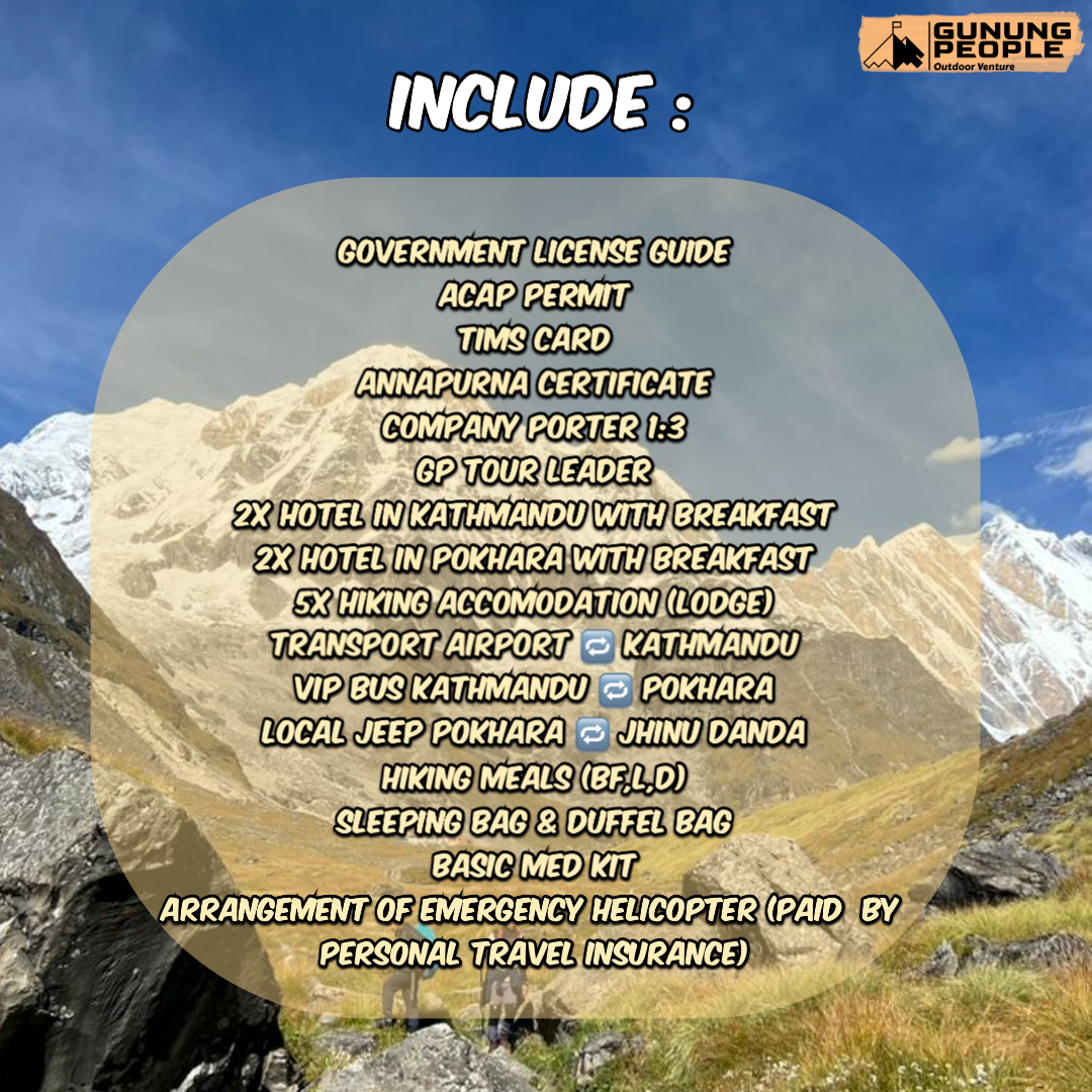 Annapurna Base Camp (4130M)+Machhapuchhre Base Camp (3700M)
