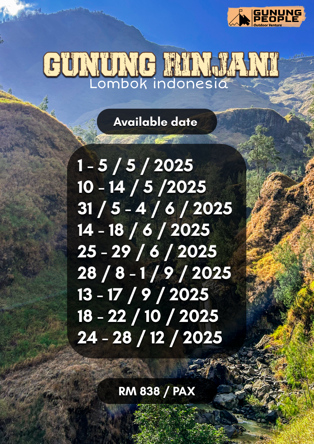 Gunung Rinjani, Indonesia