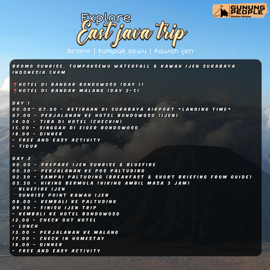 Explore East Java Trip Bromo & Tumpak Sewu